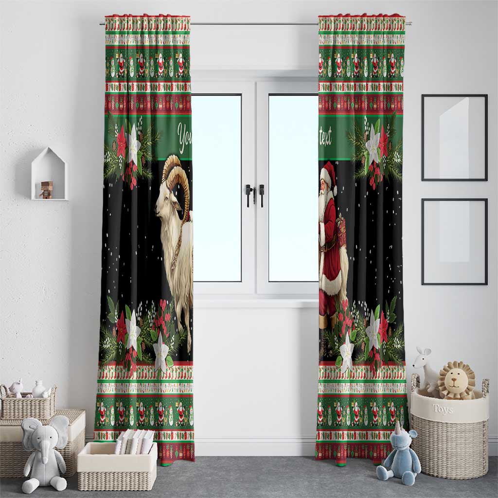 Yule Goat Personalized Window Curtain Scandanavian Mythology - Wonder Print Shop