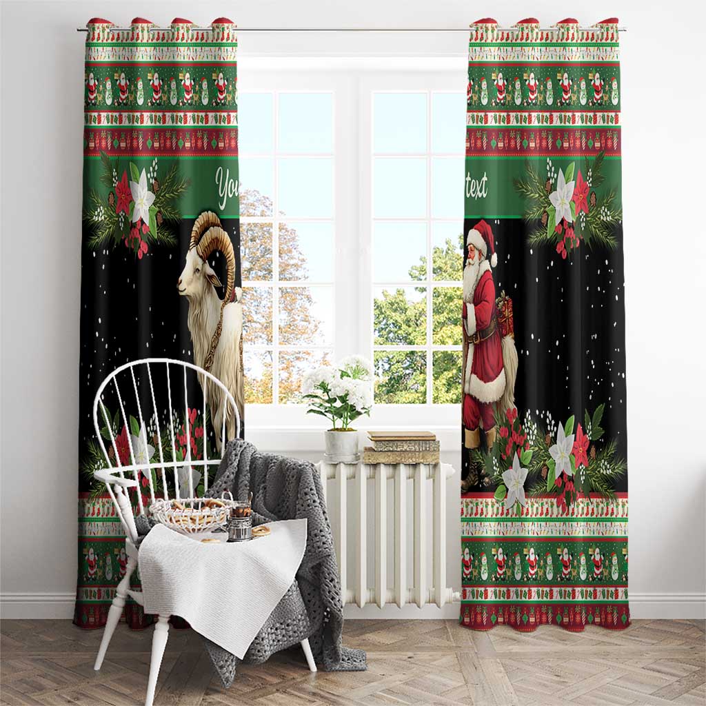 Yule Goat Personalized Window Curtain Scandanavian Mythology - Wonder Print Shop
