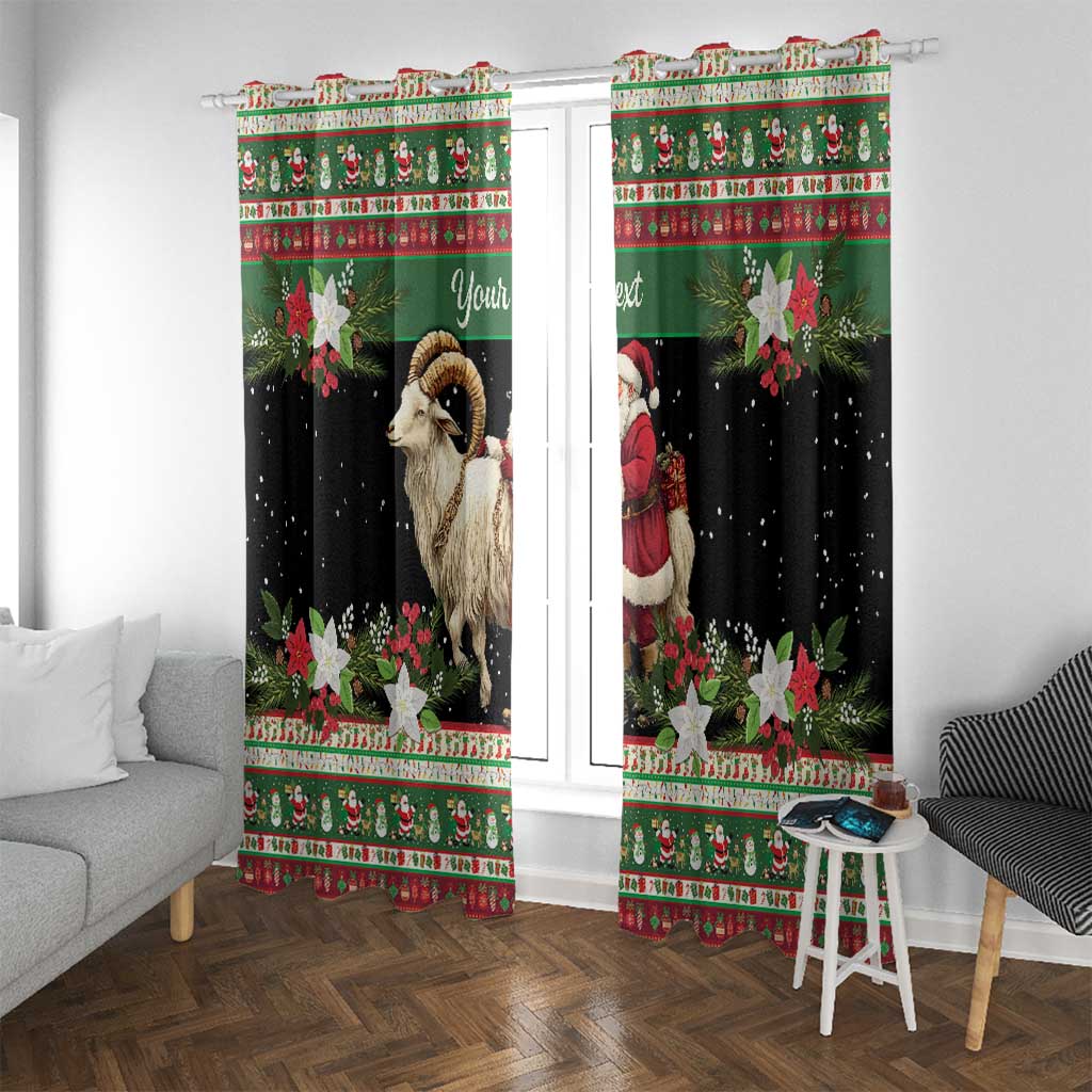 Yule Goat Personalized Window Curtain Scandanavian Mythology - Wonder Print Shop
