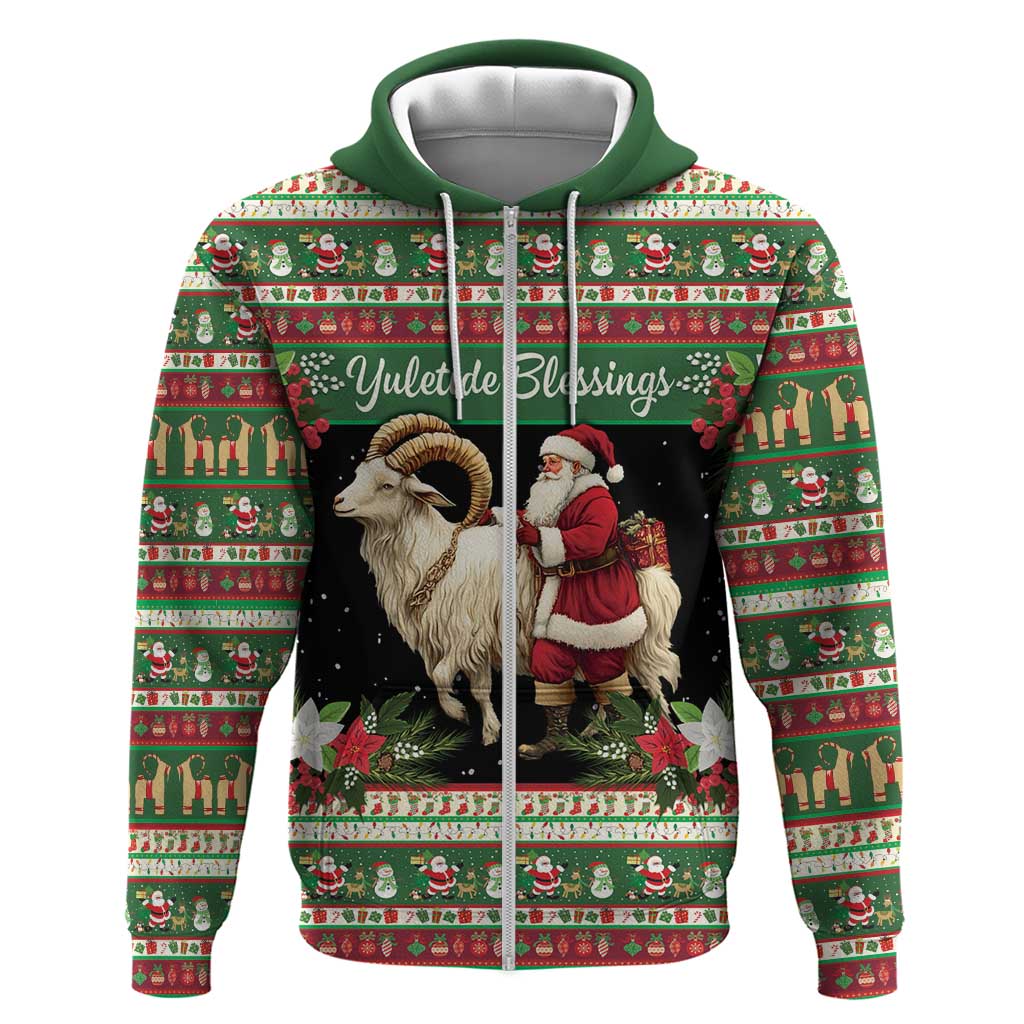 Yule Goat Personalized Zip Hoodie Scandanavian Mythology - Wonder Print Shop