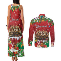 Yule Lads Personalized Couples Matching Tank Maxi Dress and Long Sleeve Button Shirt Legend Icelands Jolasveinar LT9 - Wonder Print Shop