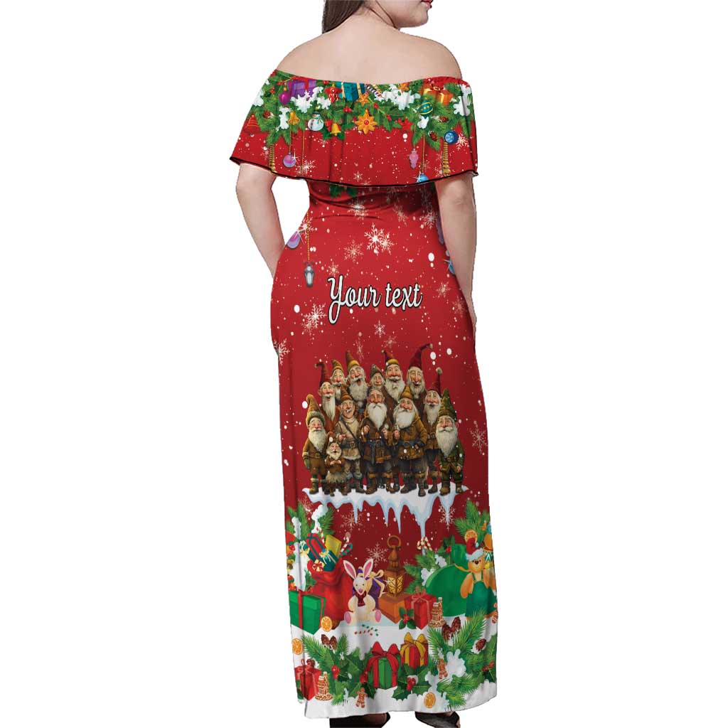 Yule Lads Personalized Family Matching Off Shoulder Maxi Dress and Hawaiian Shirt Legend Icelands Jolasveinar LT9 - Wonder Print Shop