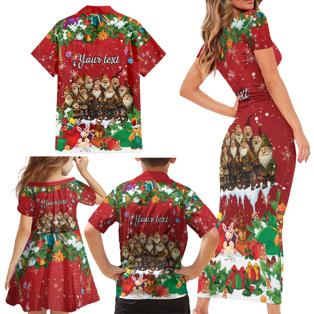 Yule Lads Personalized Family Matching Short Sleeve Bodycon Dress and Hawaiian Shirt Legend Icelands Jolasveinar - Wonder Print Shop