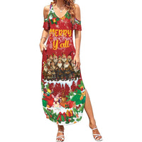 Yule Lads Personalized Family Matching Summer Maxi Dress and Hawaiian Shirt Legend Icelands Jolasveinar - Wonder Print Shop