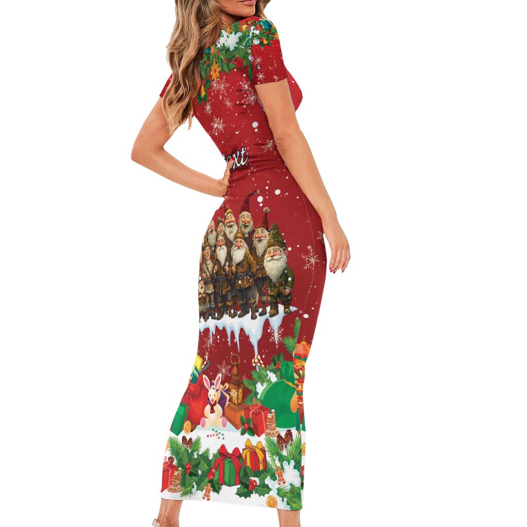 Yule Lads Personalized Short Sleeve Bodycon Dress Legend Icelands Jolasveinar - Wonder Print Shop