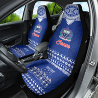 Toa Samoa Christmas Car Seat Cover Samoa Siva Tau Manuia Le Kerisimasi Blue Vibe LT9 - Wonder Print Shop