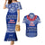 Toa Samoa Christmas Couples Matching Mermaid Dress and Hawaiian Shirt Samoa Siva Tau Manuia Le Kerisimasi Blue Vibe LT9 - Wonder Print Shop
