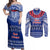 Toa Samoa Christmas Couples Matching Off Shoulder Maxi Dress and Long Sleeve Button Shirt Samoa Siva Tau Manuia Le Kerisimasi Blue Vibe LT9 - Wonder Print Shop