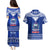 Toa Samoa Christmas Couples Matching Puletasi Dress and Hawaiian Shirt Samoa Siva Tau Manuia Le Kerisimasi Blue Vibe LT9 - Wonder Print Shop