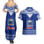 Toa Samoa Christmas Couples Matching Summer Maxi Dress and Hawaiian Shirt Samoa Siva Tau Manuia Le Kerisimasi Blue Vibe LT9 - Wonder Print Shop