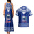 Toa Samoa Christmas Couples Matching Tank Maxi Dress and Hawaiian Shirt Samoa Siva Tau Manuia Le Kerisimasi Blue Vibe LT9 - Wonder Print Shop