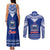 Toa Samoa Christmas Couples Matching Tank Maxi Dress and Long Sleeve Button Shirt Samoa Siva Tau Manuia Le Kerisimasi Blue Vibe LT9 - Wonder Print Shop