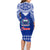 Toa Samoa Christmas Family Matching Long Sleeve Bodycon Dress and Hawaiian Shirt Samoa Siva Tau Manuia Le Kerisimasi Blue Vibe LT9 - Wonder Print Shop