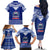 Toa Samoa Christmas Family Matching Off Shoulder Long Sleeve Dress and Hawaiian Shirt Samoa Siva Tau Manuia Le Kerisimasi Blue Vibe - Wonder Print Shop