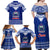 Toa Samoa Christmas Family Matching Off Shoulder Maxi Dress and Hawaiian Shirt Samoa Siva Tau Manuia Le Kerisimasi Blue Vibe LT9 - Wonder Print Shop