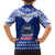 Toa Samoa Christmas Family Matching Short Sleeve Bodycon Dress and Hawaiian Shirt Samoa Siva Tau Manuia Le Kerisimasi Blue Vibe - Wonder Print Shop