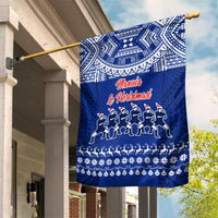 Toa Samoa Christmas Garden Flag Samoa Siva Tau Manuia Le Kerisimasi Blue Vibe - Wonder Print Shop