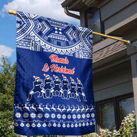 Toa Samoa Christmas Garden Flag Samoa Siva Tau Manuia Le Kerisimasi Blue Vibe - Wonder Print Shop