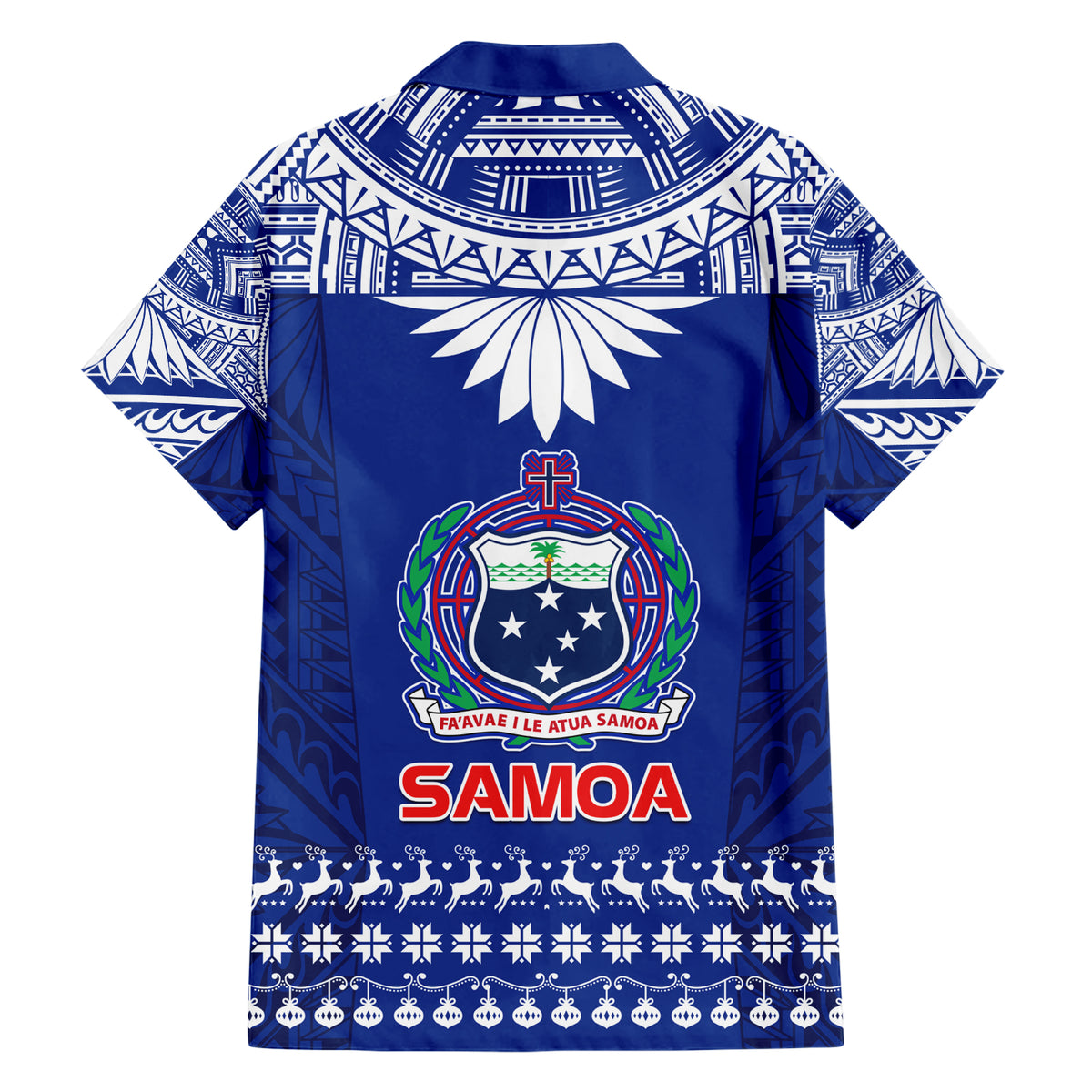 Toa Samoa Christmas Hawaiian Shirt Samoa Siva Tau Manuia Le Kerisimasi Blue Vibe - Wonder Print Shop