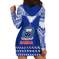 Toa Samoa Christmas Hoodie Dress Samoa Siva Tau Manuia Le Kerisimasi Blue Vibe - Wonder Print Shop