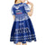 Toa Samoa Christmas Kid Short Sleeve Dress Samoa Siva Tau Manuia Le Kerisimasi Blue Vibe - Wonder Print Shop