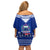 Toa Samoa Christmas Off Shoulder Short Dress Samoa Siva Tau Manuia Le Kerisimasi Blue Vibe - Wonder Print Shop