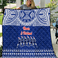 Toa Samoa Christmas Quilt Samoa Siva Tau Manuia Le Kerisimasi Blue Vibe - Wonder Print Shop