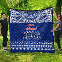 Toa Samoa Christmas Quilt Samoa Siva Tau Manuia Le Kerisimasi Blue Vibe - Wonder Print Shop