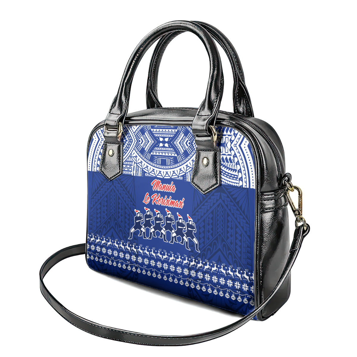 toa-samoa-christmas-shoulder-handbag-samoa-siva-tau-manuia-le-kerisimasi-blue-vibe
