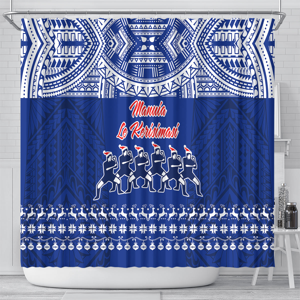 toa-samoa-christmas-shower-curtain-samoa-siva-tau-manuia-le-kerisimasi-blue-vibe