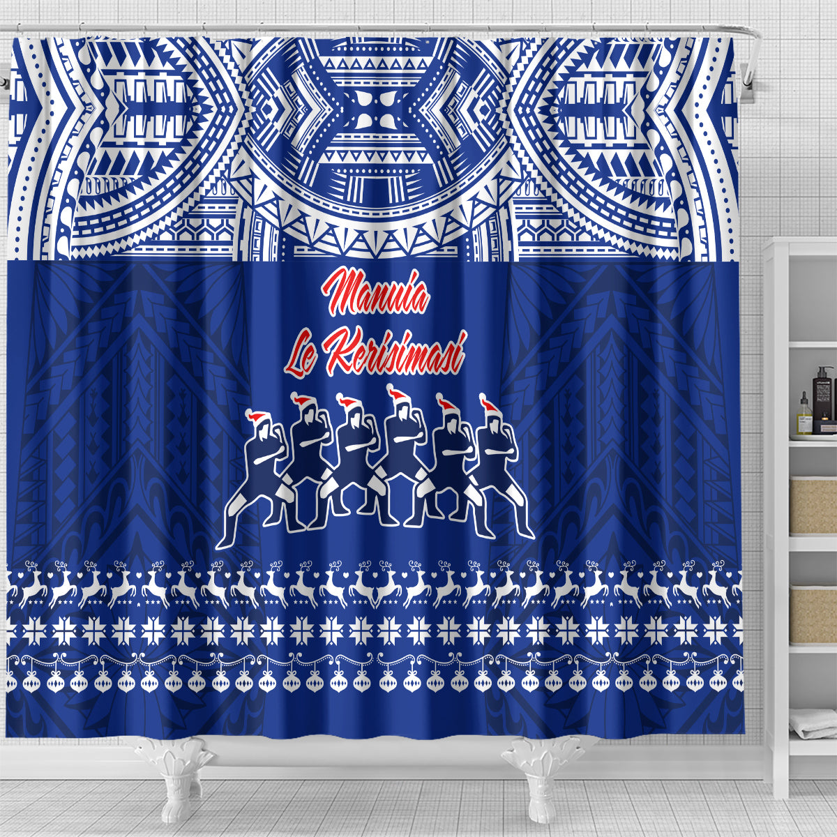 toa-samoa-christmas-shower-curtain-samoa-siva-tau-manuia-le-kerisimasi-blue-vibe