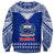 Toa Samoa Christmas Sweatshirt Samoa Siva Tau Manuia Le Kerisimasi Blue Vibe - Wonder Print Shop