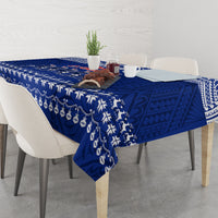 Toa Samoa Christmas Tablecloth Samoa Siva Tau Manuia Le Kerisimasi Blue Vibe - Wonder Print Shop