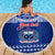 Personalised Toa Samoa Christmas Beach Blanket Samoa Siva Tau Manuia Le Kerisimasi Blue Vibe LT9 - Wonder Print Shop