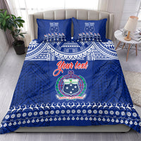 Personalised Toa Samoa Christmas Bedding Set Samoa Siva Tau Manuia Le Kerisimasi Blue Vibe LT9 - Wonder Print Shop