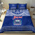 Personalised Toa Samoa Christmas Bedding Set Samoa Siva Tau Manuia Le Kerisimasi Blue Vibe LT9 - Wonder Print Shop