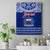 Personalised Toa Samoa Christmas Canvas Wall Art Samoa Siva Tau Manuia Le Kerisimasi Blue Vibe LT9 - Wonder Print Shop