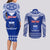 Personalised Toa Samoa Christmas Couples Matching Long Sleeve Bodycon Dress and Long Sleeve Button Shirt Samoa Siva Tau Manuia Le Kerisimasi Blue Vibe LT9 - Wonder Print Shop