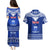 Personalised Toa Samoa Christmas Couples Matching Puletasi Dress and Hawaiian Shirt Samoa Siva Tau Manuia Le Kerisimasi Blue Vibe LT9 - Wonder Print Shop
