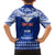 Personalised Toa Samoa Christmas Family Matching Off Shoulder Maxi Dress and Hawaiian Shirt Samoa Siva Tau Manuia Le Kerisimasi Blue Vibe LT9 - Wonder Print Shop
