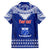 Personalised Toa Samoa Christmas Family Matching Off Shoulder Maxi Dress and Hawaiian Shirt Samoa Siva Tau Manuia Le Kerisimasi Blue Vibe LT9 - Wonder Print Shop