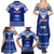 Personalised Toa Samoa Christmas Family Matching Summer Maxi Dress and Hawaiian Shirt Samoa Siva Tau Manuia Le Kerisimasi Blue Vibe - Wonder Print Shop