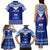 Personalised Toa Samoa Christmas Family Matching Tank Maxi Dress and Hawaiian Shirt Samoa Siva Tau Manuia Le Kerisimasi Blue Vibe - Wonder Print Shop
