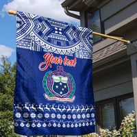 Personalised Toa Samoa Christmas Garden Flag Samoa Siva Tau Manuia Le Kerisimasi Blue Vibe - Wonder Print Shop