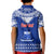 Personalised Toa Samoa Christmas Kid Polo Shirt Samoa Siva Tau Manuia Le Kerisimasi Blue Vibe - Wonder Print Shop