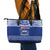 Personalised Toa Samoa Christmas Leather Tote Bag Samoa Siva Tau Manuia Le Kerisimasi Blue Vibe - Wonder Print Shop