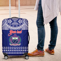 Personalised Toa Samoa Christmas Luggage Cover Samoa Siva Tau Manuia Le Kerisimasi Blue Vibe - Wonder Print Shop
