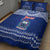 Personalised Toa Samoa Christmas Quilt Bed Set Samoa Siva Tau Manuia Le Kerisimasi Blue Vibe - Wonder Print Shop