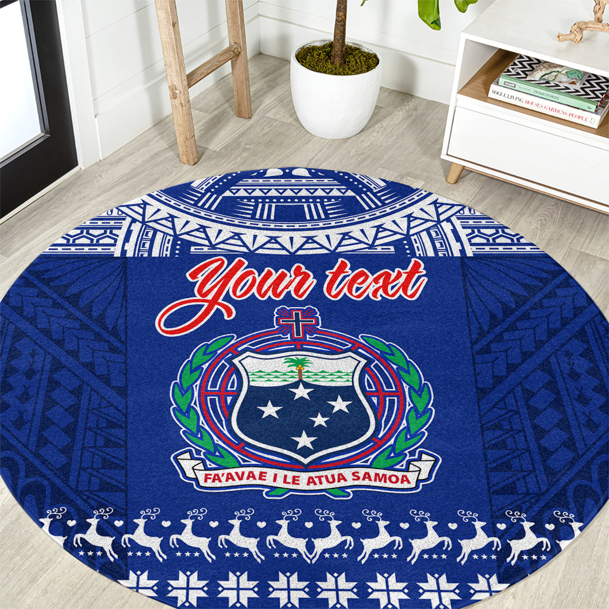 personalised-toa-samoa-christmas-round-carpet-samoa-siva-tau-manuia-le-kerisimasi-blue-vibe