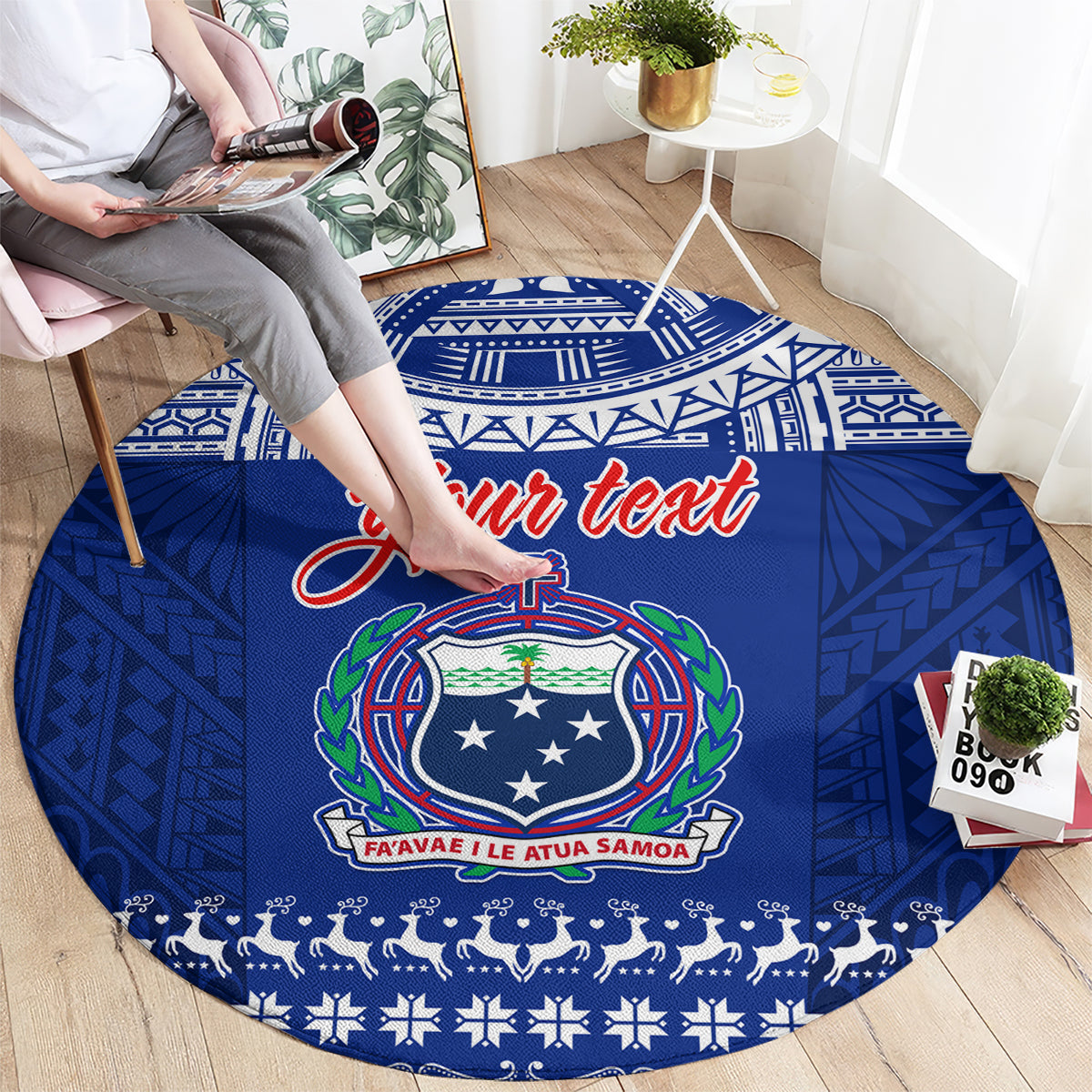 personalised-toa-samoa-christmas-round-carpet-samoa-siva-tau-manuia-le-kerisimasi-blue-vibe